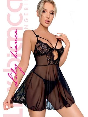 bebekokusu Siyah Fantezi Gecelik Takım  962