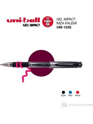Uni-Ball Uni Roller Kalem Gel Impact 1.0mm İmza Kırmızı
