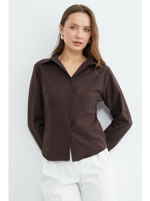 FullaModa Basic Pensli Slim Fit Gömlek