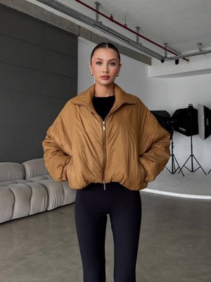 Akasha Design Oversize  Şişme Bomber Ceket