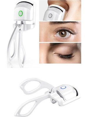 LTG Nova Silikon Uçlu Elektrikli Kirpik Kıvırıcı 2 Sıcaklık Modlu USB Şarjlı Kolay Rimel Kirpik Bigudisi