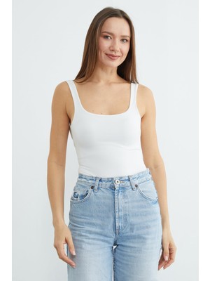 FullaModa Basic U Yaka Çıtçıtlı Body