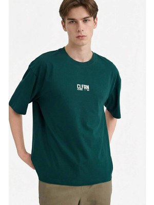 DeFacto %100 Pamuk Boxy Fit Baskılı Tişört F8155AX26SP