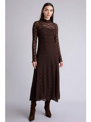 DeFacto A Kesim Dantel Midi Elbise H0605AX26SP