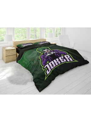 Sarel Joker Baskılı 3D Çift Kişilik Nevresim Takımı