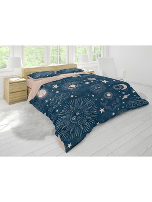 Sarel Astroloji Tema Baskılı 3D Çift Kişilik Nevresim Takımı