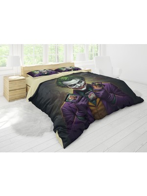 Sarel Joker Baskılı 3D Çift Kişilik Nevresim Takımı