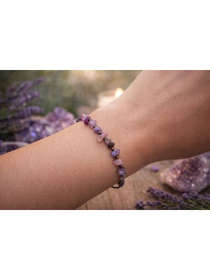 Seymen Bıçakçılık Ametist Doğal Taş Bileklik | El Yapımı Enerji Taşı Bilekliği | Şık & Anlamlı Hediye