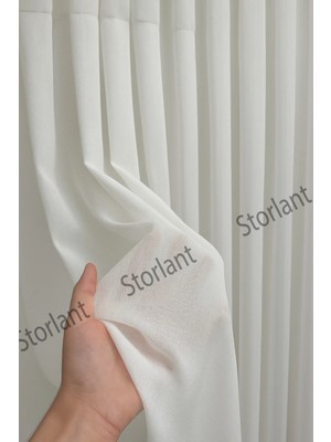 Storlant Mat Bambu Orta Gramajlı 1/3 Sık Pileli Ütü Gerektirmez Tül Perde | Sade ve Kaliteli Dokuma