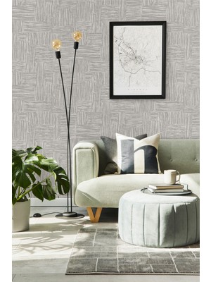 Adawall Muse Koleksiyonu 25101-2 Vizon Dokulu Silinebilir Nonwoven Vinil Duvar Kağıdı