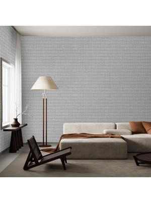 Adawall Muse Koleksiyonu 25102-2 Açık Gri Dokulu Silinebilir Nonwoven Vinil Duvar Kağıdı