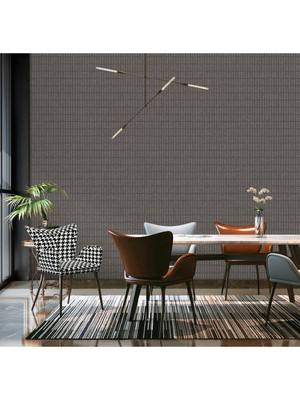 Adawall Muse Koleksiyonu 25102-5 Gri Vizon Dokulu Silinebilir Nonwoven Vinil Duvar Kağıdı
