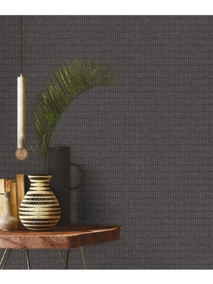 Adawall Muse Koleksiyonu 25102-6 Antrasit Taupe Dokulu Modern Silinebilir Nonwoven Vinil Duvar Kağıdı