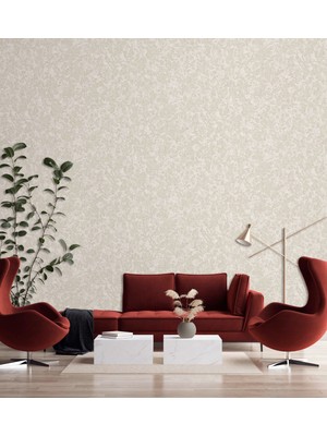 Adawall Muse Koleksiyonu 25103-2 Krem Dokulu Modern Duvar Kağıdı