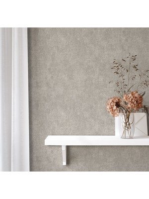 Adawall Muse Koleksiyonu 25105-3 Gri Textile Dokulu Duvar Kağıdı