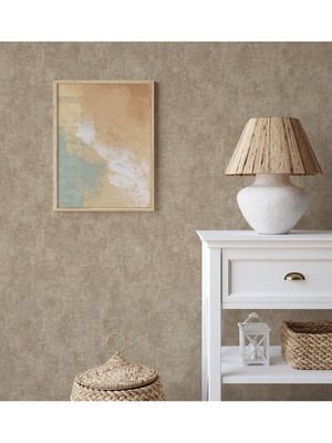 Adawall Muse Koleksiyonu 25105-4 Koyu Bej Textile Dokulu Duvar Kağıdı