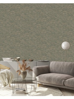 Adawall Muse Koleksiyonu 25106-6 Yeşil Bej Textile Dokulu Duvar Kağıdı
