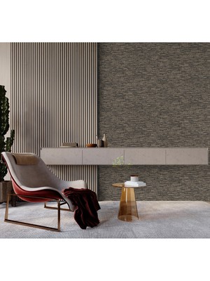 Adawall Muse Koleksiyonu 25106-7 Kahverengi Bej Textile Dokulu Duvar Kağıdı