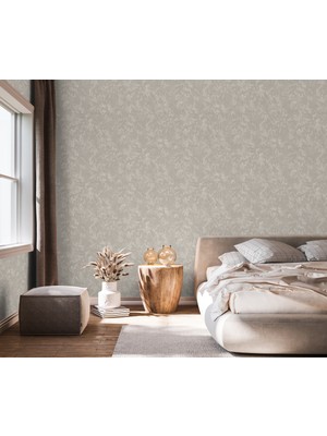 Adawall Muse Koleksiyonu 25107-2 Krem Bej Sıva Dokulu Duvar Kağıdı