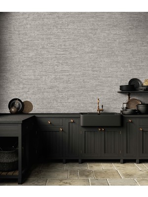 Adawall Muse Koleksiyonu 25108-5 Açık Vizon Taş  Görünümlü Duvar Kağıdı