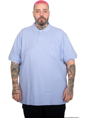 ModeXL Mode Xl Büyük Beden Erkek Cepli Klasik Pike Polo Yaka T-Shirt 20550 Lıla