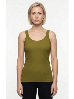 Cottonland Kadın Clarısa Esnek Pamuk Ribana Fit Kesim Ince Atlet