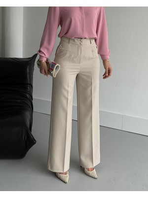 Vuntal Çift Düğmeli Şık Pantolon