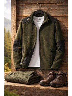 Vatan Tekstil Erkek Slim Fit Tam Fermuarlı 4 Cepli Dik Yaka Softshell Garnili Polar