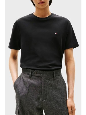 Tommy Hilfiger Pamuklu Reguları Fit Logolu Bisiklet Yaka T Shirt Erkek T Shirt MW0MW37508 Bds