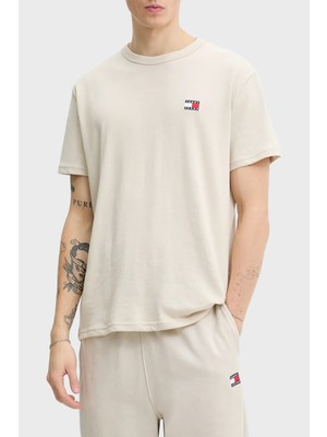 Tommy Jeans Pamuklu Regular Fit Logolu Bisiklet Yaka T Shirt Erkek T Shirt DM0DM22667 Ybh