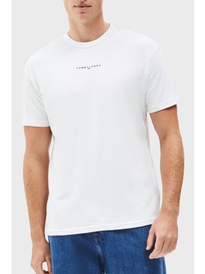 Tommy Jeans Pamuklu Relaxed Fit Logolu Bisiklet Yaka T Shirt Erkek T Shirt DM0DM21110 Ybl