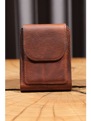 Lenax Mono Klips El Yapımı Hakiki Deri Erkek Cüzdan & Kartlık – 20 Kart Kapasiteli, Para Klipsli, Bozuk Para ve Kağıt Para Bölmeli Premium Gerçek Deri