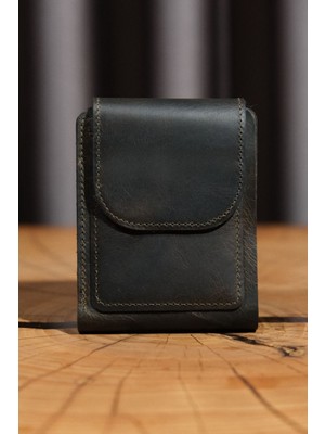 Lenax Mono Klips El Yapımı Hakiki Deri Erkek Cüzdan & Kartlık – 20 Kart Kapasiteli, Para Klipsli, Bozuk Para ve Kağıt Para Bölmeli Premium Gerçek Deri