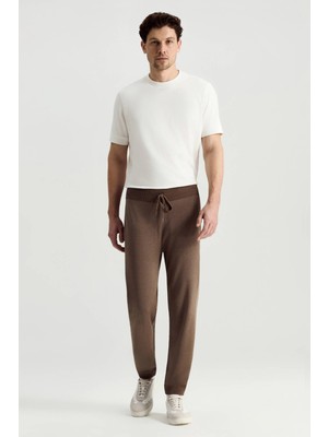 Hemington Pike Örgü Pamuk Karışım Kahverengi Triko Lounge Pantolon