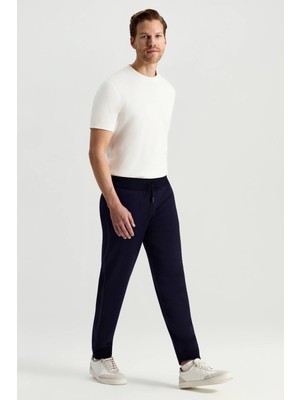 Hemington Pike Örgü Pamuk Karışım Lacivert Triko Lounge Pantolon