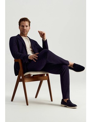 Hemington Extrafine Merino Yün-Pamuk Karışım Desenli Krem Triko