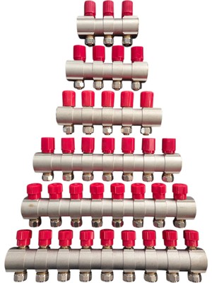 Sp Kırmızı-Mavi Pirinç Malzemeli Kollektör 5li (1 Adet)