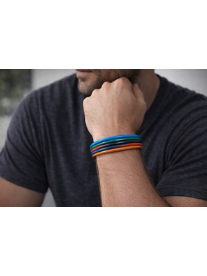 Herşey Nota Renkli Hakiki Deri Erkek Bileklik – Çok Katlı Mix Seri, Mıknatıslı TOKA-137