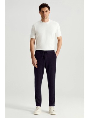 Hemington Lyocell Kumaş Yün Karışım Lacivert Relax Chino Pantolon