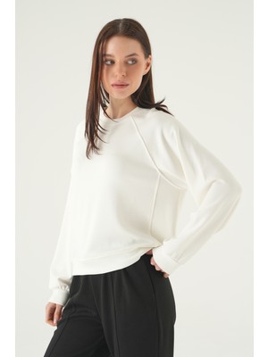 Rays Ekru Bisiklet Yaka Sweat 8277A