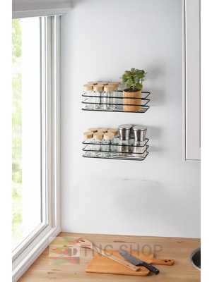 TncPatiShop 2'li Yapışkanlı Paslanmaz Banyo Rafı Şampuanlık Banyo Duşakabin Duş Askısı Mutfak Rafı Düzenleyici