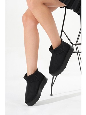 Liarca Kadın Su Itici Süet Kısa Bot – Içi Peluşlu Sıcak Tutucu Günlük Kışlık Kaydırmaz Premium Bot