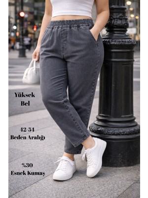 Cedy Denim Cedy Denım - Büyük Beden Likralı, Beli Lastikli Jean Pantolon  C636