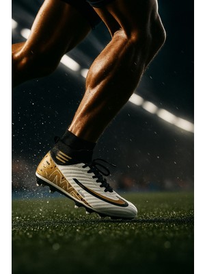 Liarca Pro-Half Futbol Ayakkabısı Halısaha Çim Saha Çoraplı Çocuk Krampon Yetişkin Krampon