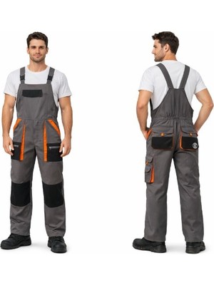Orange Safety Workpro Bahçıvan Tulumu Gri