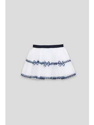 GB Baby Bg Store Kız Bebek Beyaz Etek %100 Polyester Günlük Kullanım İçin Rahat Tasarım
