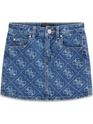 Guess Bg Store Kız Çocuk Mavi Etek