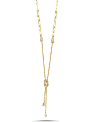 Sembol Gold Aşk Düğümü 14 Ayar Altın Kolye