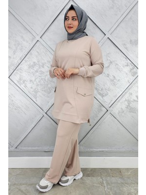 Pys Giyim Kadın Cep Görünümlü Tesettür Takım