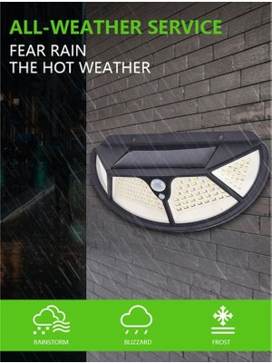 Konyax Fonksiyonel Sensörlü 102 Ledli Solar Bahçe Lambası